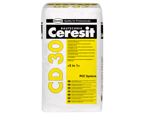 Минеральная защита Ceresit CD 30 от коррозии “2 в 1”, 25кг