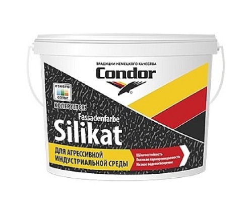 Высокостойкая краска для фасадов Condor Fassadenfarbе-Silikat 10л (14,5 кг)